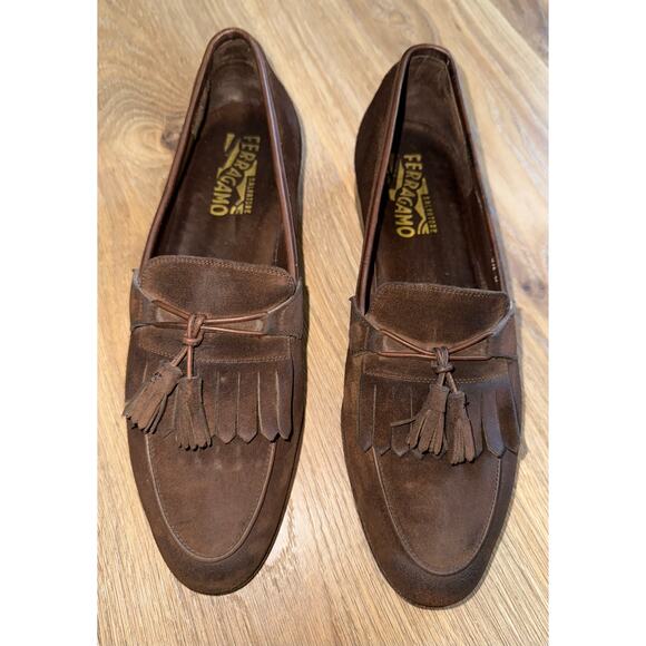 Ferragamo Men\'s Almond Toe Tassel Loafers - size 8.5 main image 9